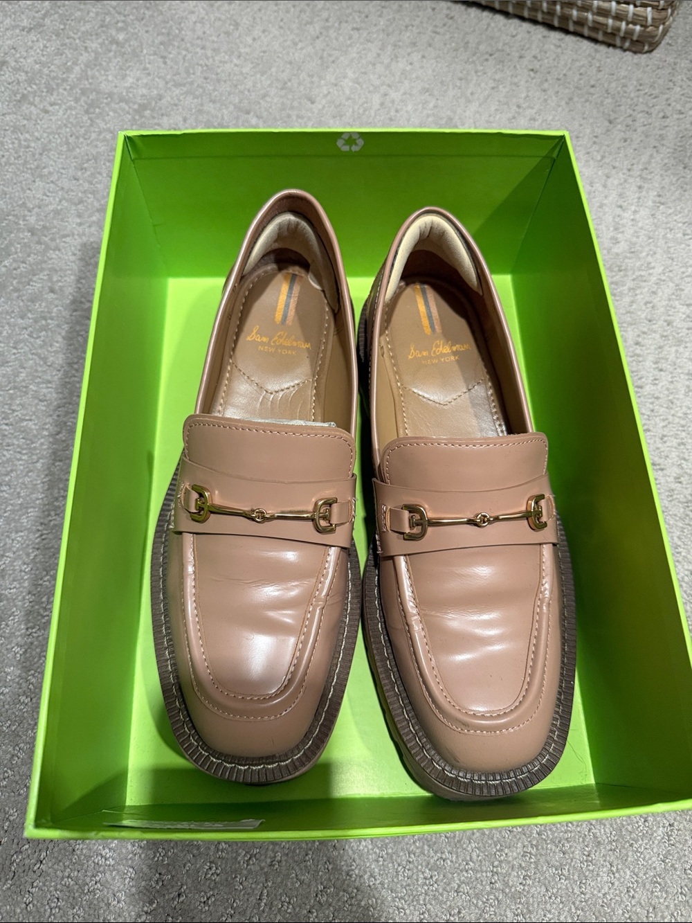 Sam Edelman Blush Leather Bit Loafers